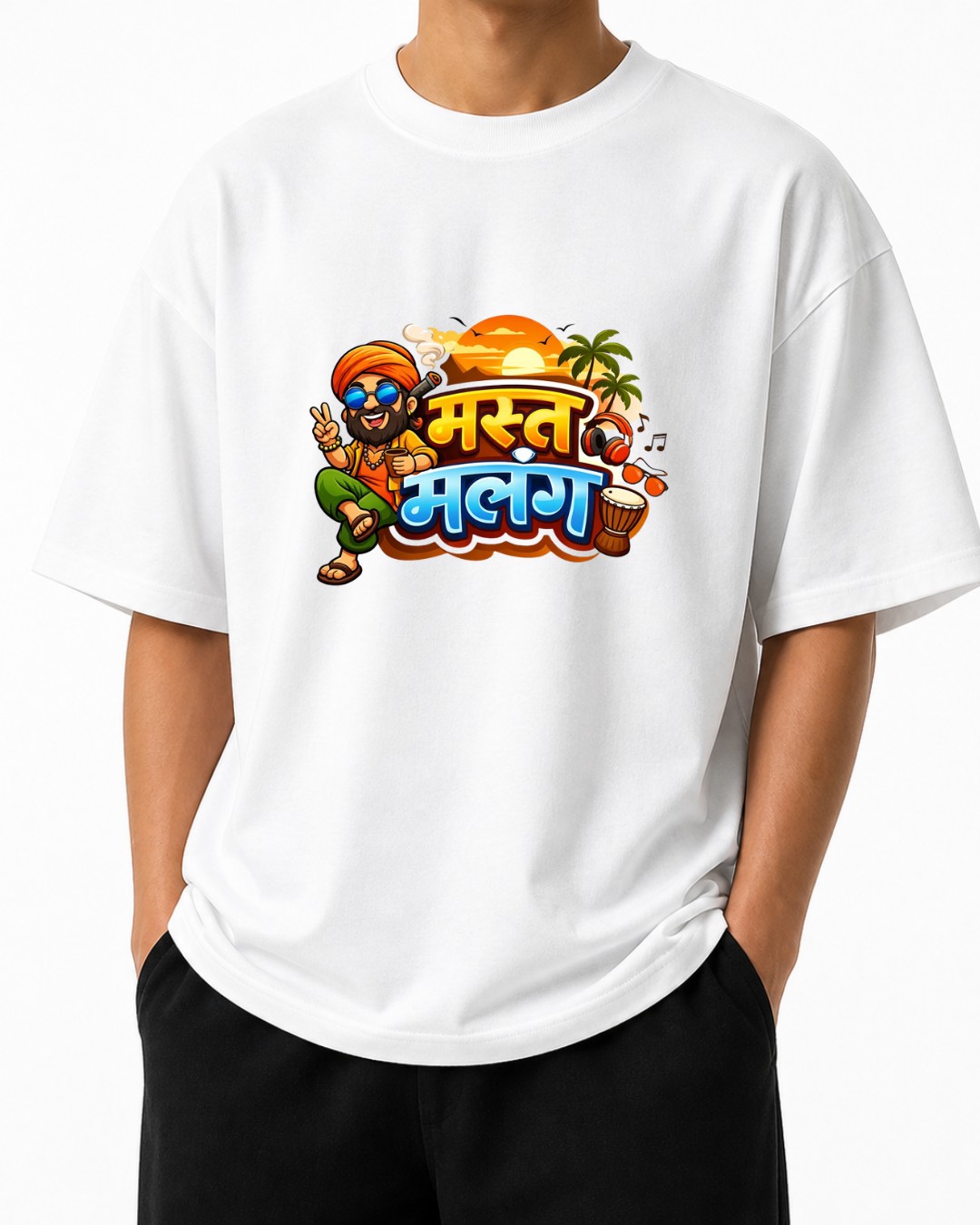 desi chill mood graphic t shirt