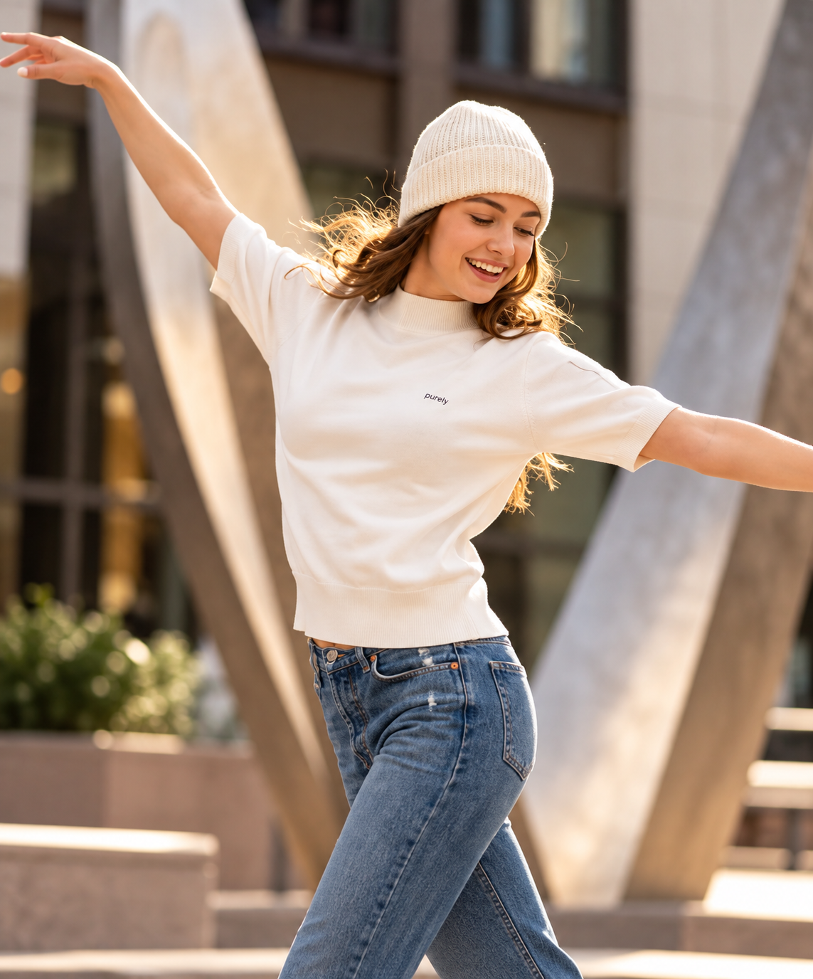 Women White Half Sleeve Top | High Neck Casual Top