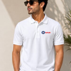 custom logo white polo t shirt