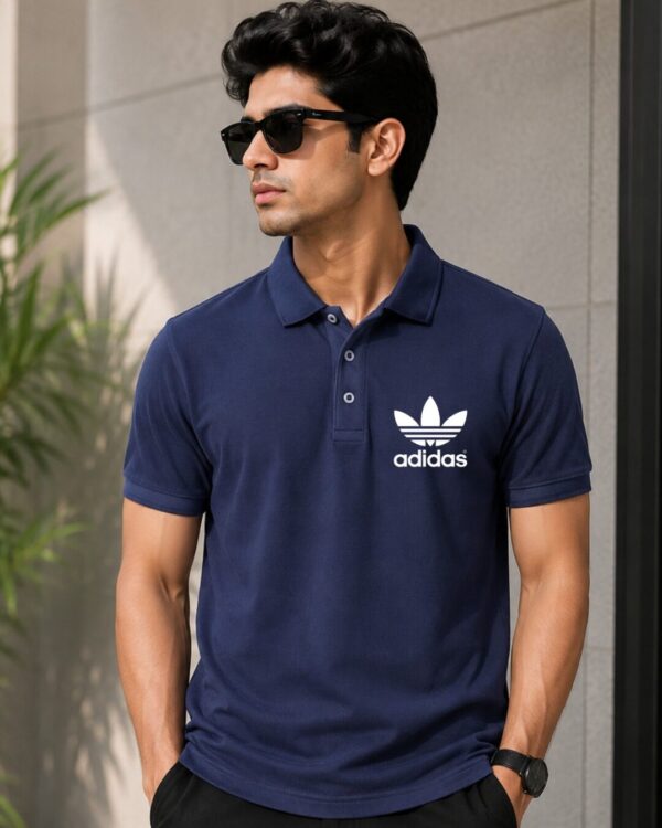 premium navy blue polo t shirt