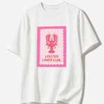lobster lover club oversized t shirt for women | cute graphic printed t shirt