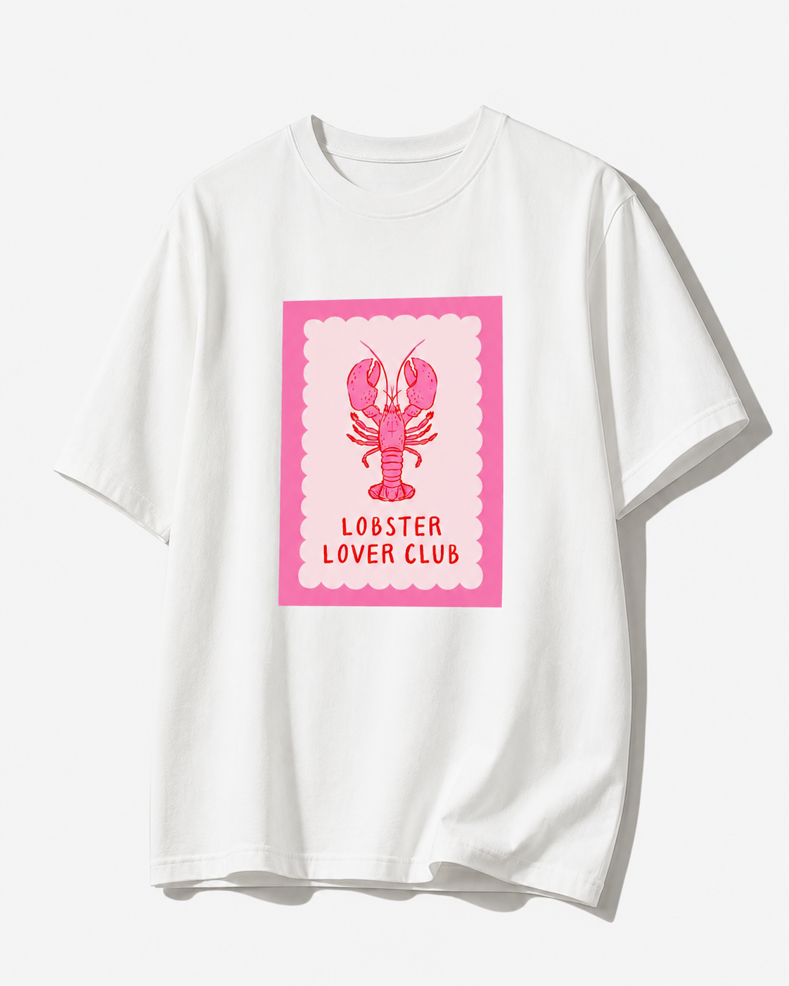 lobster lover club oversized t shirt for women | cute graphic printed t shirt