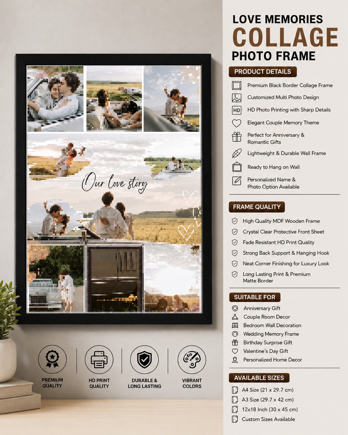 customized multi photo design photo frame customized multi photo design photo frame