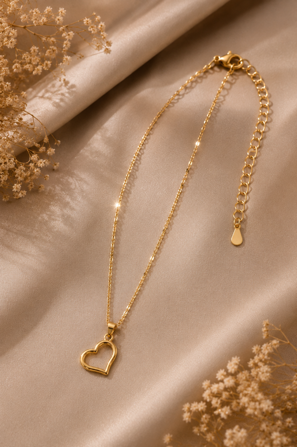 Open Heart Pendant Necklace