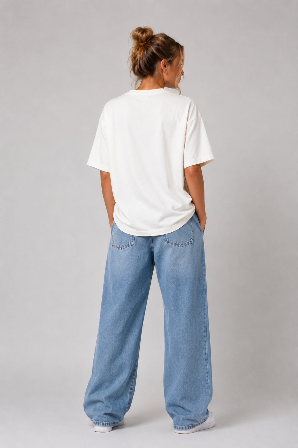 White Oversized T Shirt for Women | Premium Cotton Loose Fit Half Sleeve Casual Basic Tee