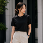 black regular fit t shirt for women | 180 gsm bio wash round neck cotton t shirt