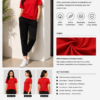 red regular fit t shirt for women | 180 gsm bio wash round neck cotton t shirt