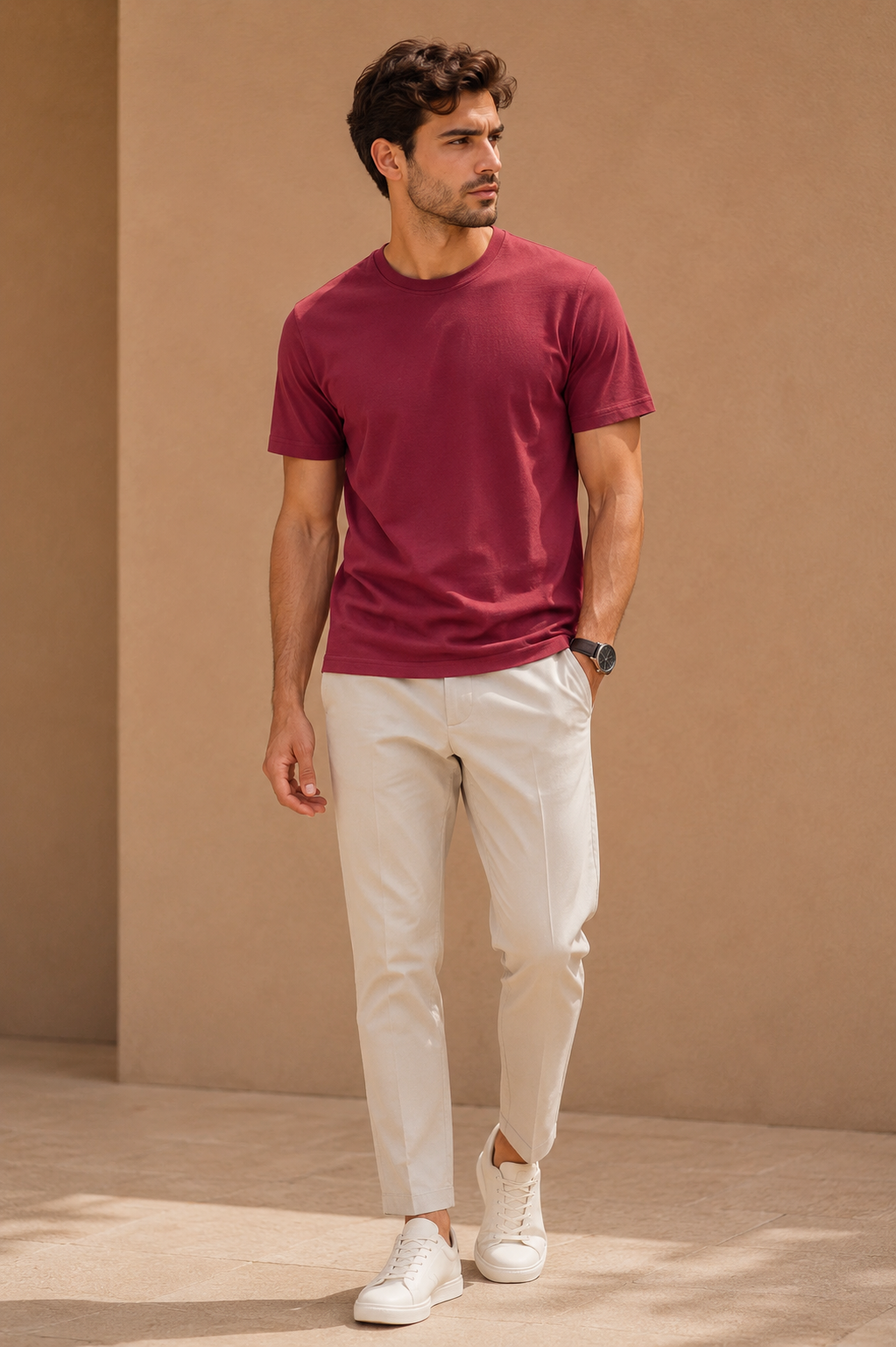 maroon regular fit t shirt for men | 180 gsm bio wash round neck cotton t shirt maroon regular fit t shirt for men | 180 gsm bio wash round neck cotton t shirt