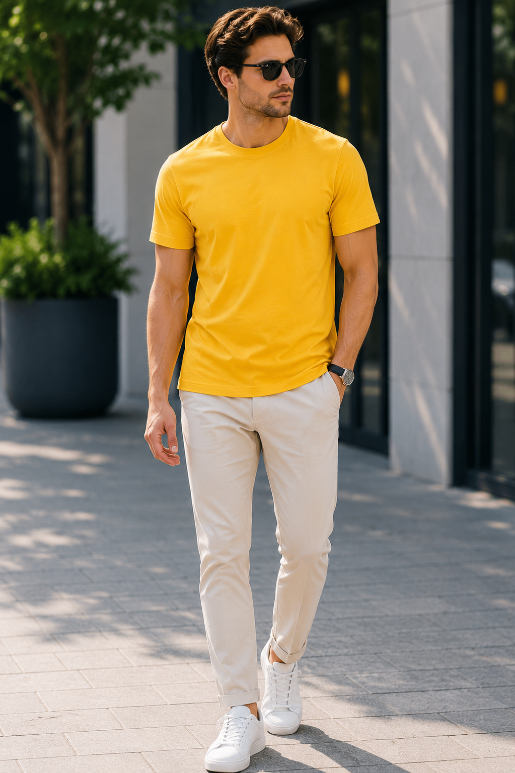 mustard yellow regular fit t shirt for men | 180 gsm bio wash round neck cotton t shirt mustard yellow regular fit t shirt for men | 180 gsm bio wash round neck cotton t shirt