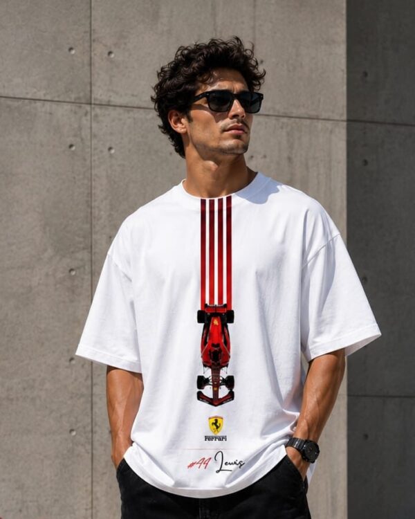 Formula Racing Car Oversized T Shirt for Men | Motorsport Graphic Printed Streetwear Tee