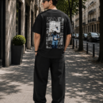 hitman 45 oversized black graphic t shirt for men | premium cotton dtf printed tee