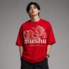 mushu dragon oversized t shirt for men | japanese streetwear graphic printed tee