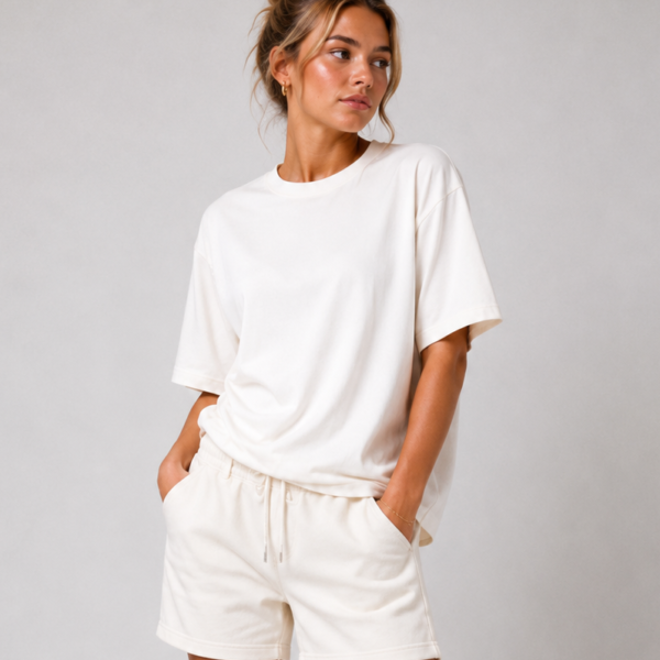 White Oversized T Shirt for Women | Premium Cotton Loose Fit Half Sleeve Casual Basic Tee