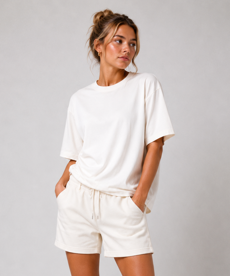 White Oversized T Shirt for Women | Premium Cotton Loose Fit Half Sleeve Casual Basic Tee