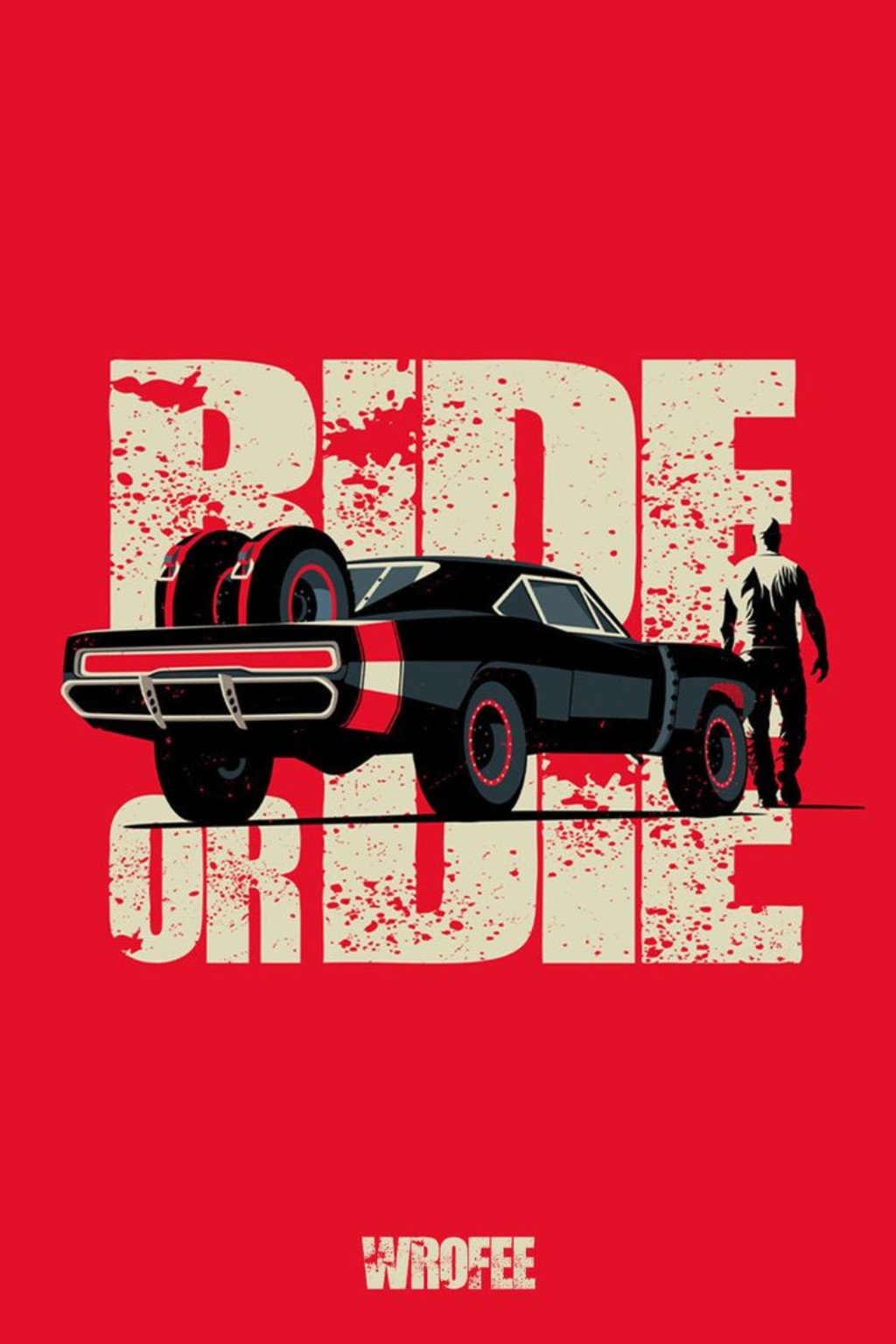 Oversized Car Graphic T Shirt for Men