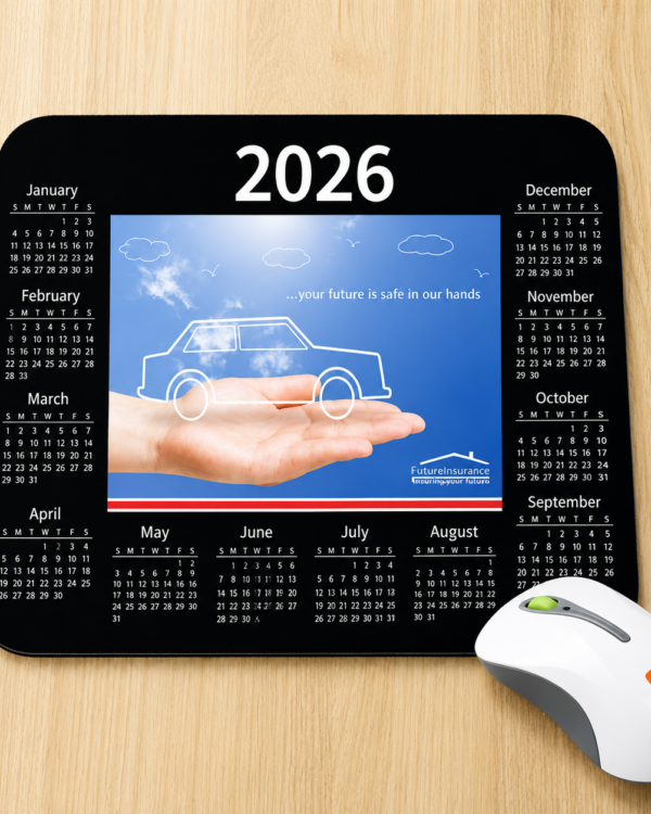 Personalized Calendar Mouse Pad | Custom Photo Mouse Pad with Calendar | Premium Anti-Slip Office Desk Mouse Pad
