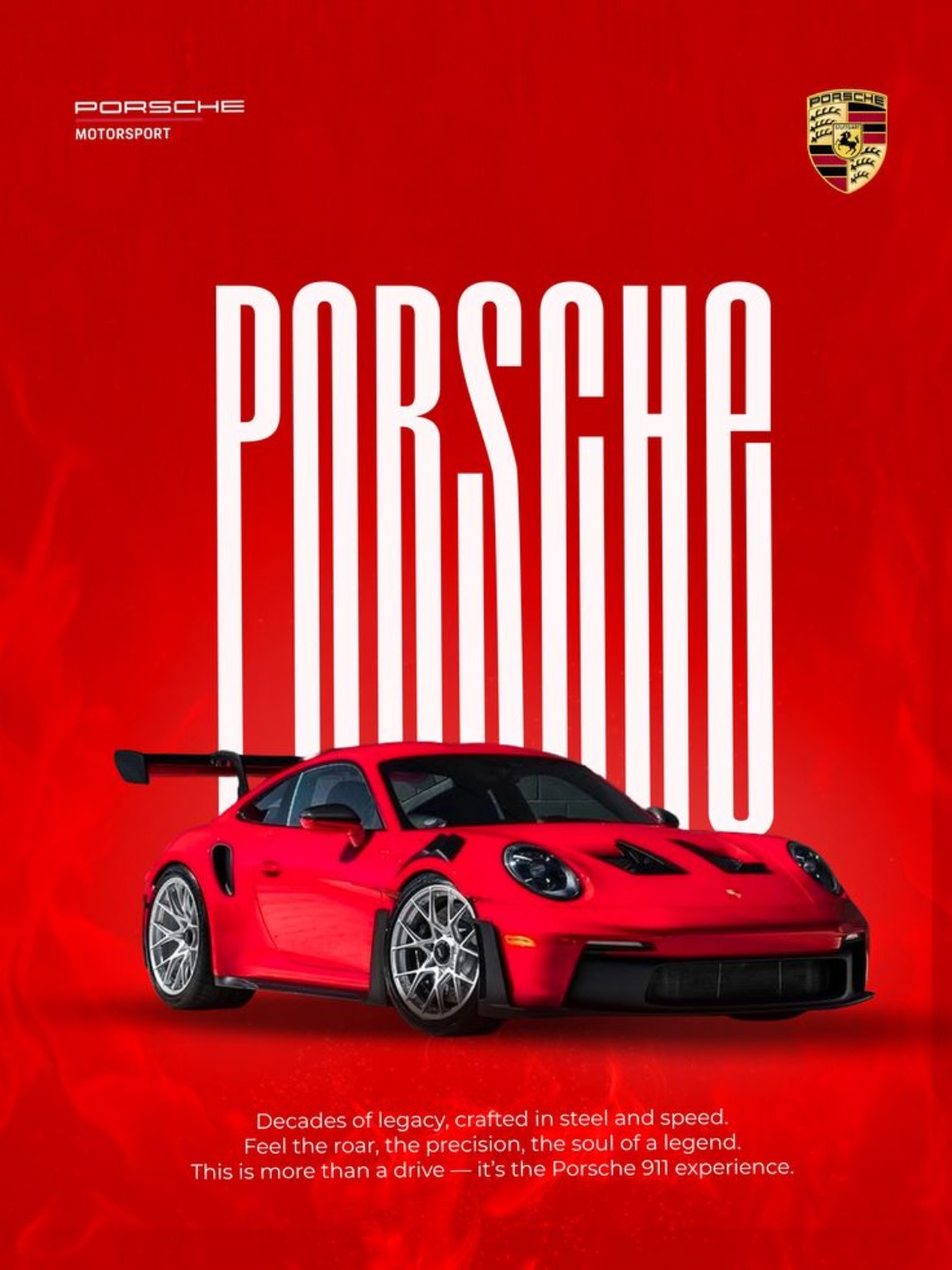 Porsche Red Car Oversized T-Shirt for Men