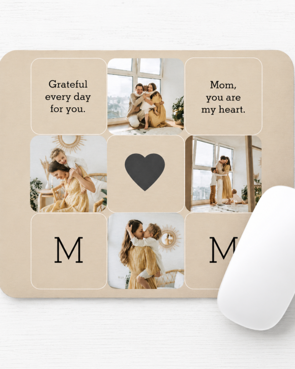 Personalized Photo Collage Mouse Pad | Custom Family Photo Mouse Pad |
