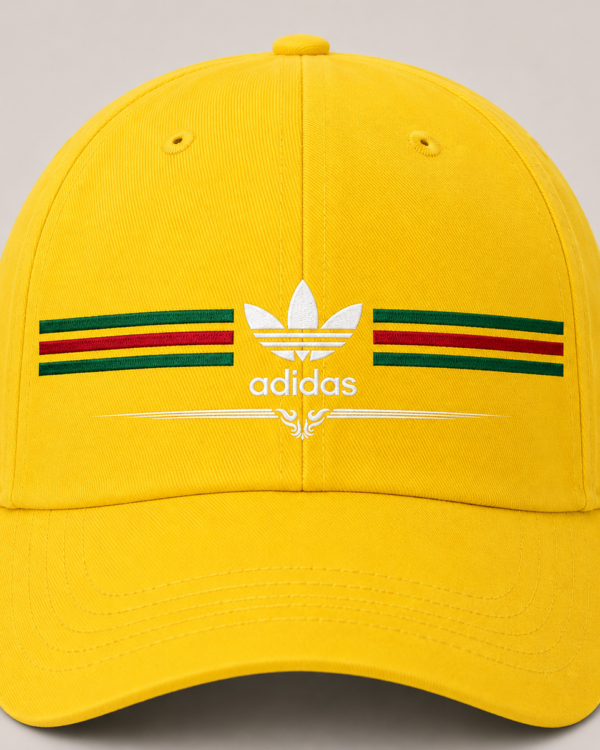 Yellow Sports Printed Cap