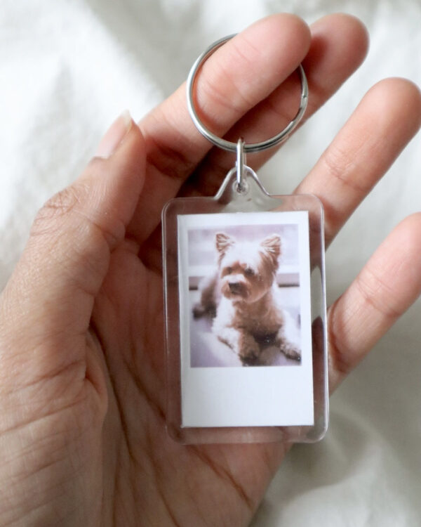 Personalized Acrylic Polaroid Photo Keychain | Custom Mini Photo Keyring | Personalized Picture Gift