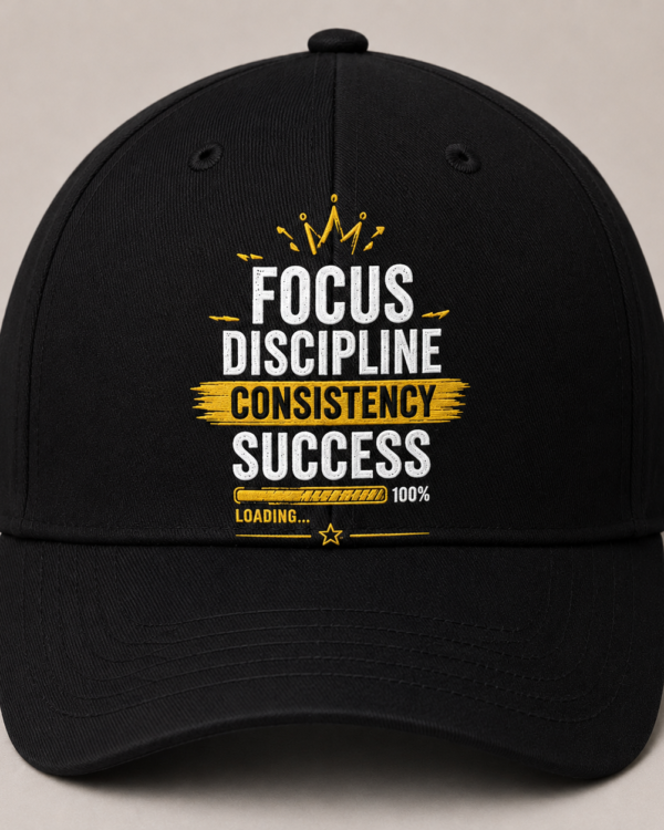 Black Motivational Baseball Cap for Men & Women