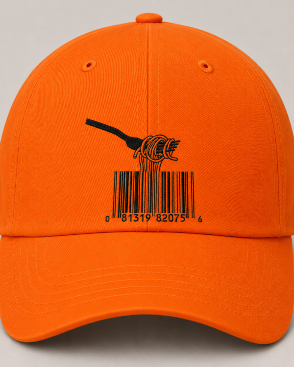 Orange Graphic Baseball Cap for Men & Women