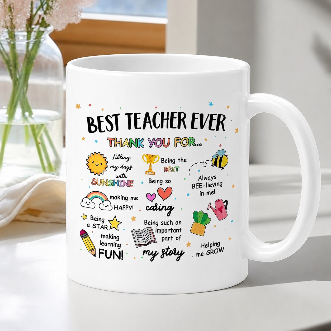 Printed Tea & Coffee Mug | Best Teacher Ever Coffee Mug