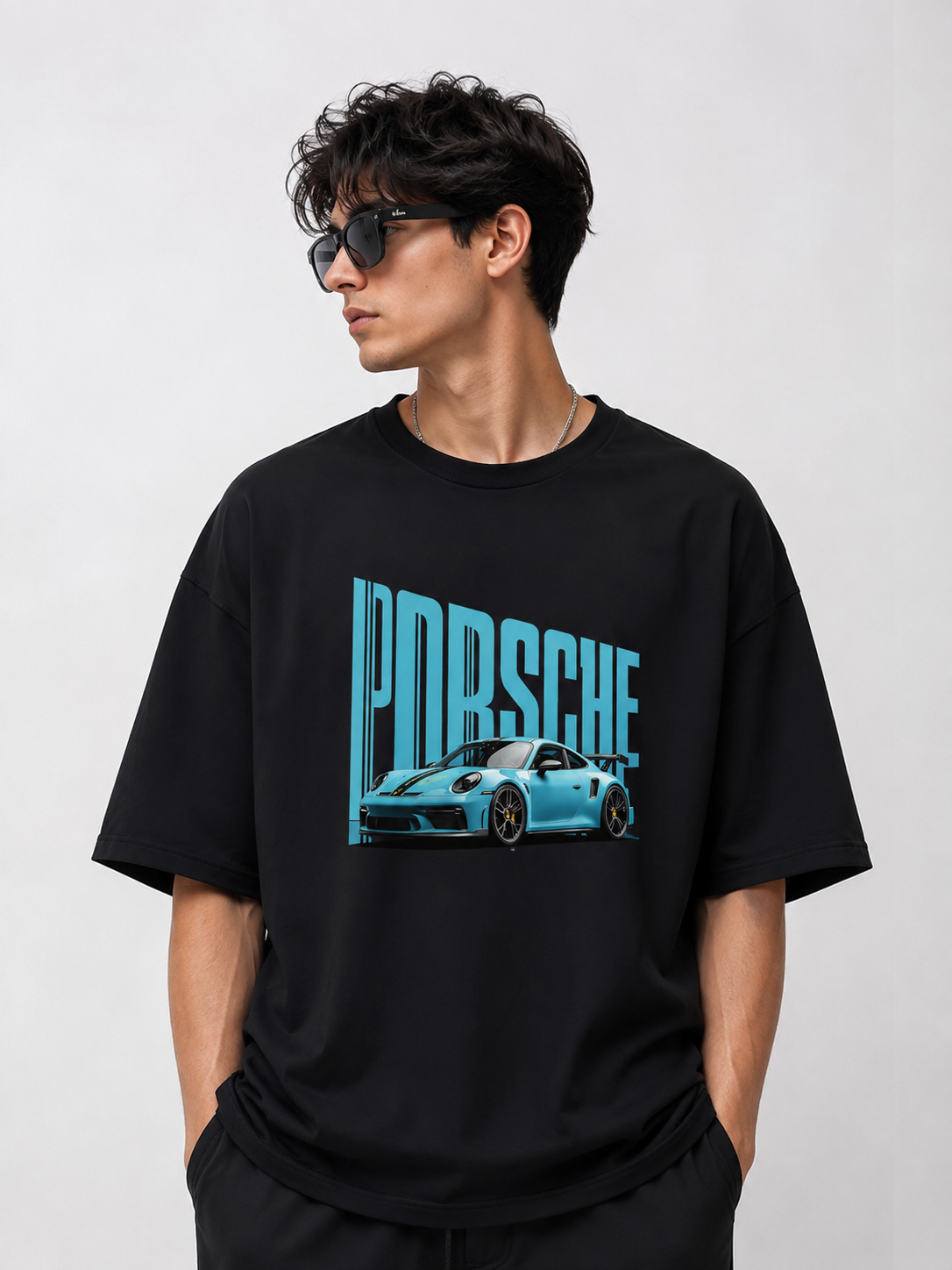 Porsche Car  Oversized T-Shirt for Men