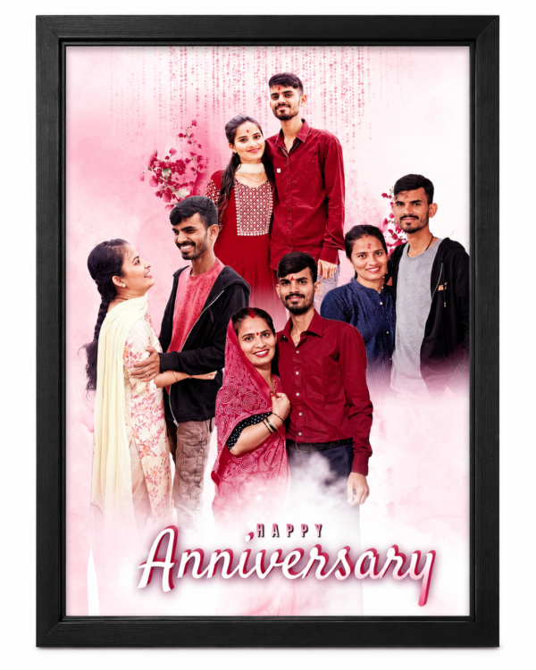 Personalized Anniversary Photo Frame A4 | Custom Couple Photo Frame