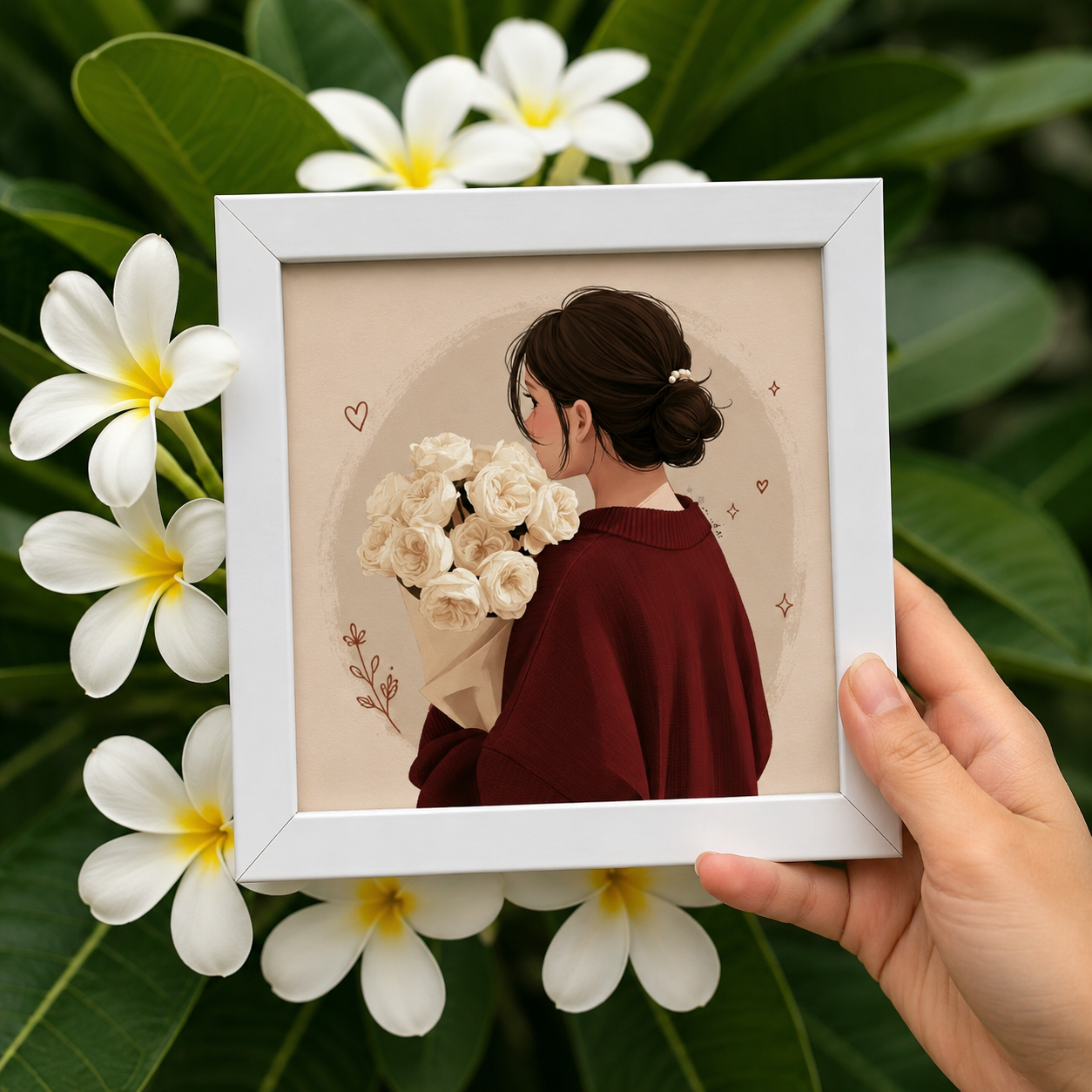 Personalized Anime Photo Frame | 4x4 Custom Portrait Gift