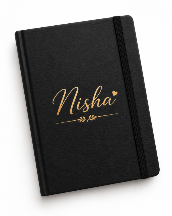 Personalized Name Diary | Custom Name Hardcover Diary with Elastic Band