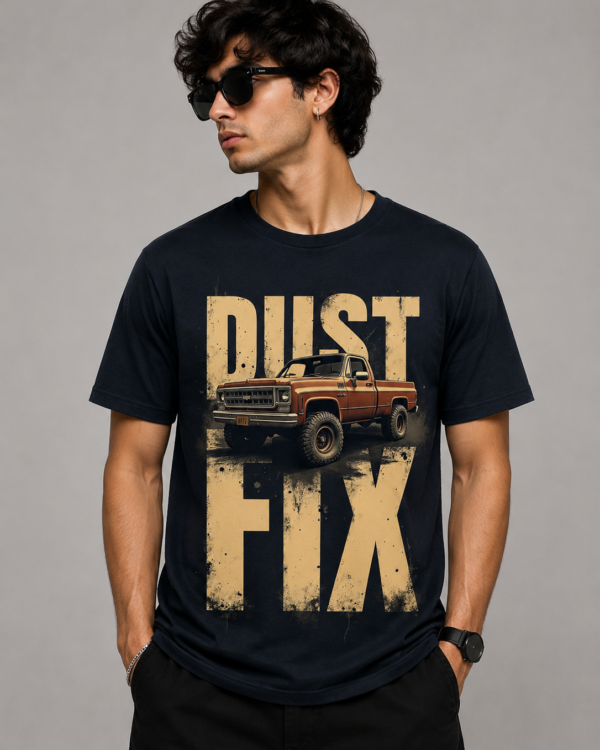 Dust Fit  Car Printed T-Shirt for Men