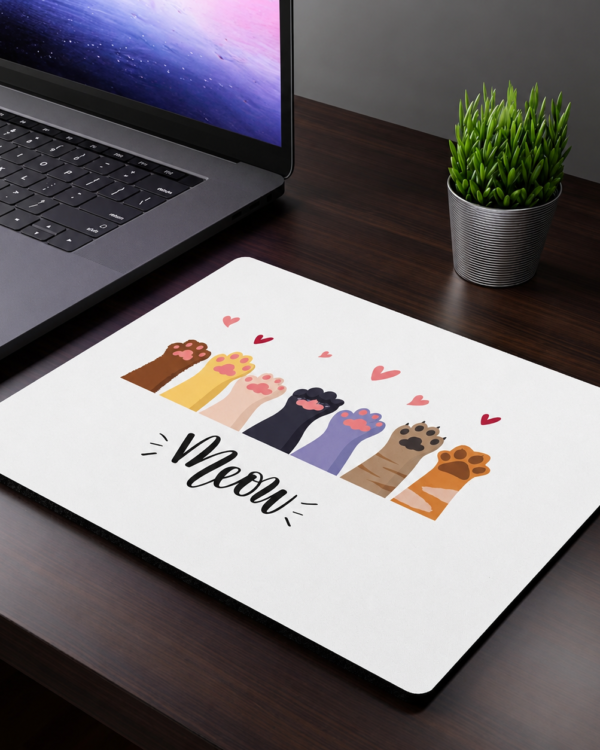 Cute Cat Paw Printed Mouse Pad | Premium Anti-Slip Office & Gaming Mouse Pad |