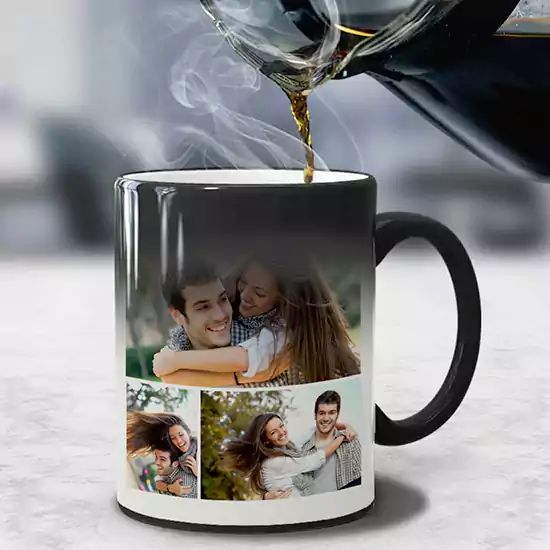 Personalized Magic Mug with 3 Photos | Heat Changing Mug