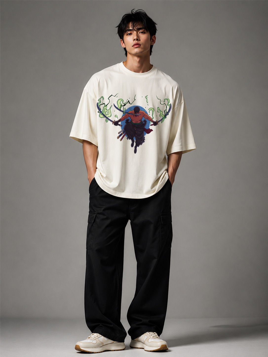 Zoro Anime Oversized T-Shirt for Men & Women |