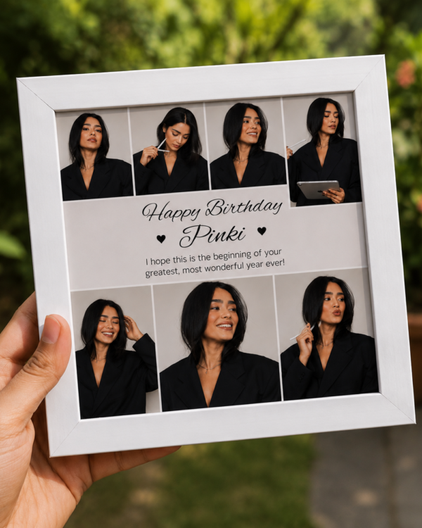 Personalized Birthday Photo Frame | 4×4 Custom Collage Photo Frame