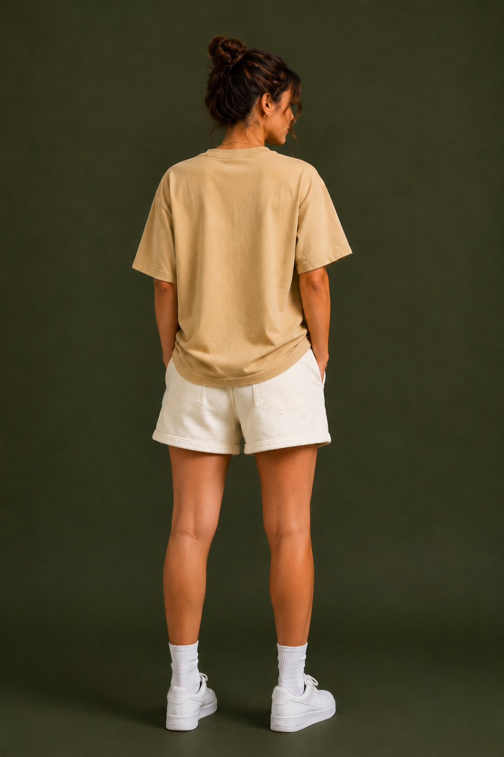 Premium Beige Oversized Unisex T-Shirt | 100% Cotton Round Neck Half Sleeve | Custom Print Ready | Relaxed Fit