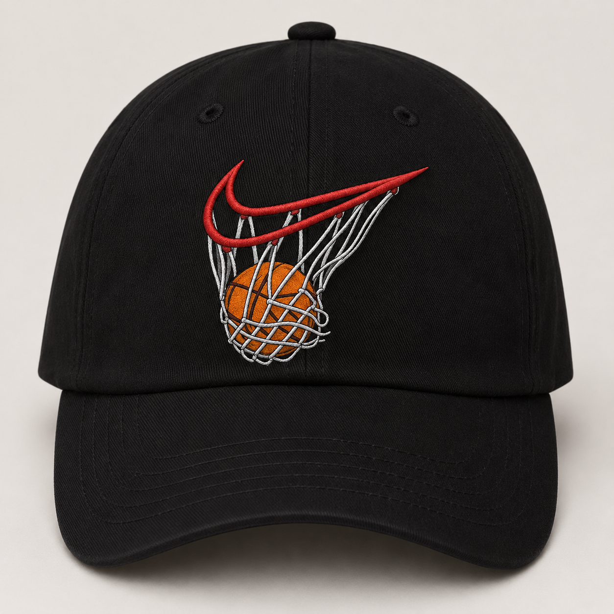 Black Basketball Sports Cap for Men & Women