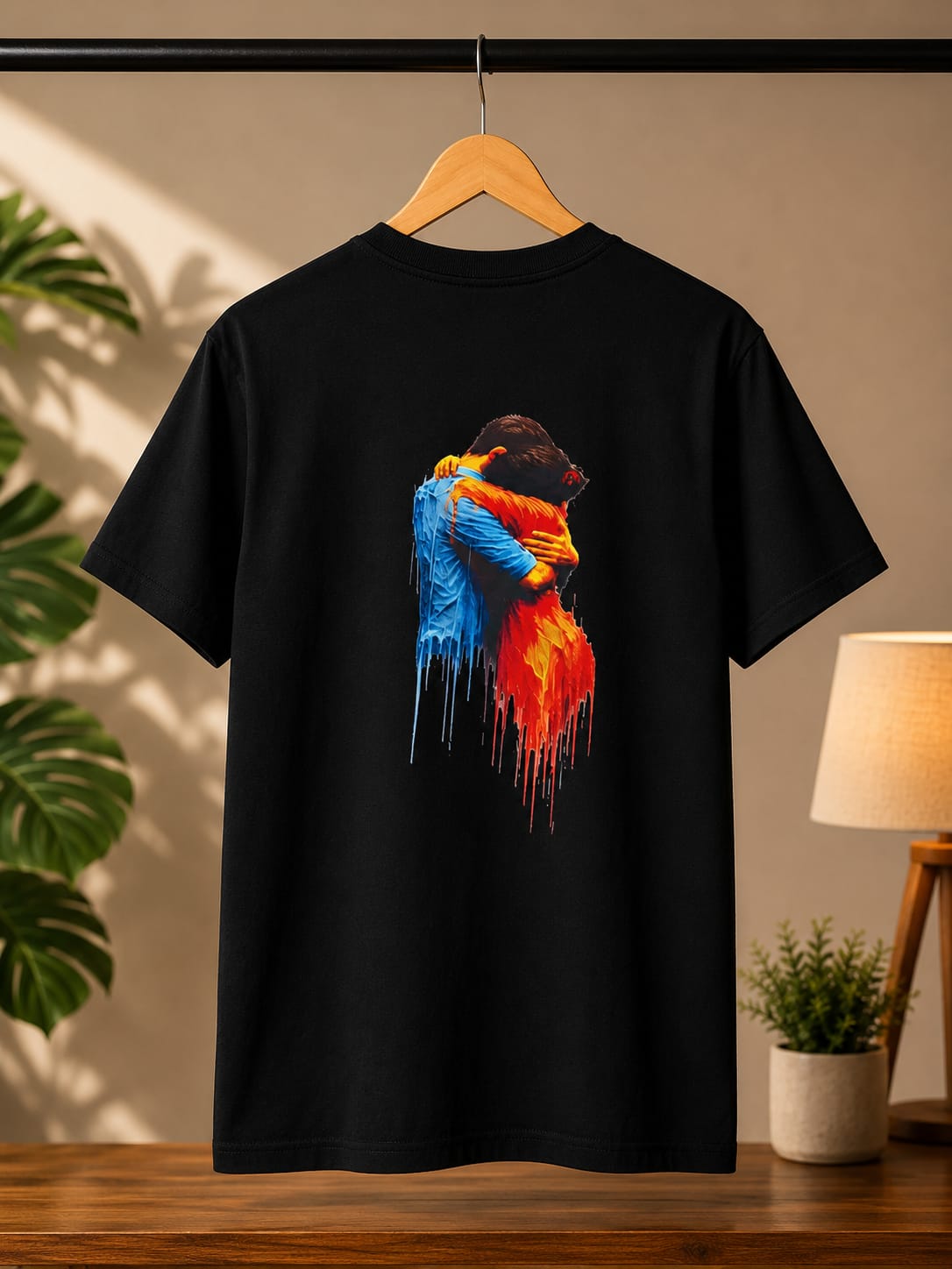 Couple Printed Matching T-Shirt for Men & Women | One Love Graphic Cotton T-Shirt | Unisex Half Sleeve Tee