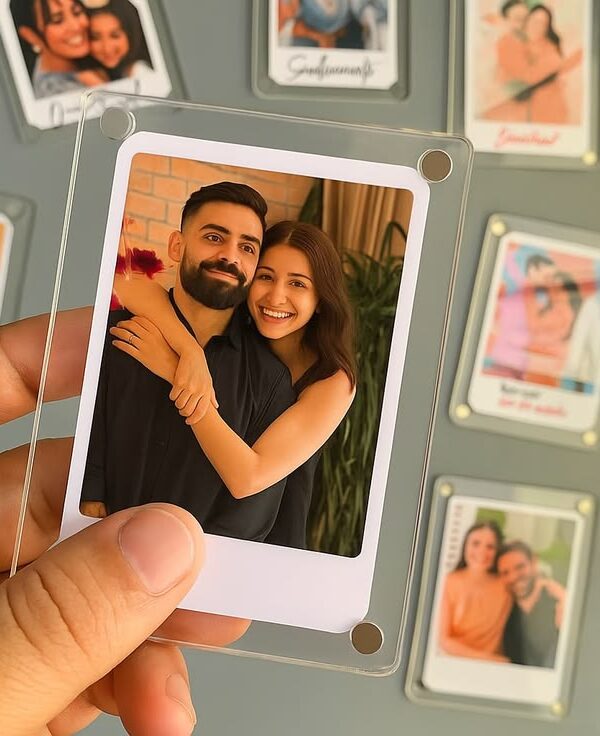 Personalized Polaroid Acrylic Fridge Magnet | Custom Photo Magnet | Couple, Family & Memory Refrigerator Magnet