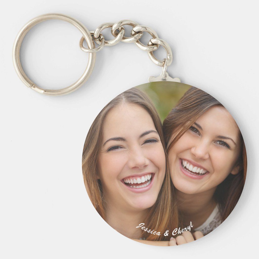 Personalized Round Metal Photo Keychain | Custom Photo Printed Metal Keyring | Personalized Gift for Couples, Friends & Family
