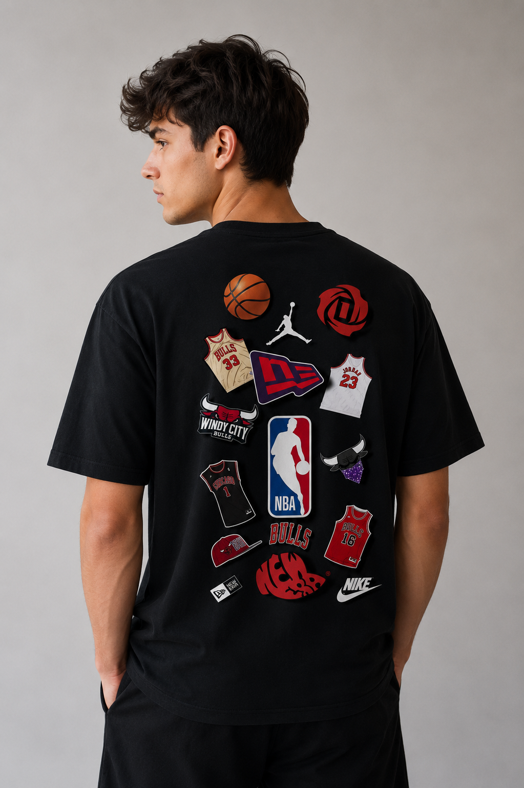 Basketball Graphic Oversized T-Shirt for Men