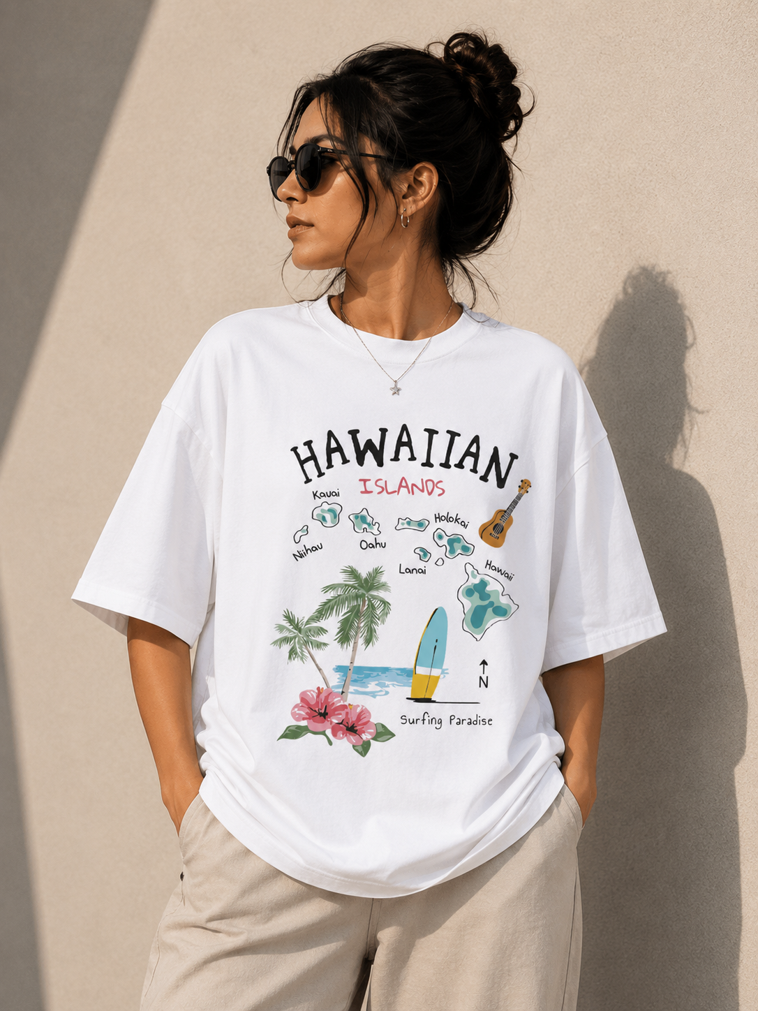 Graphic White Oversized T-Shirt