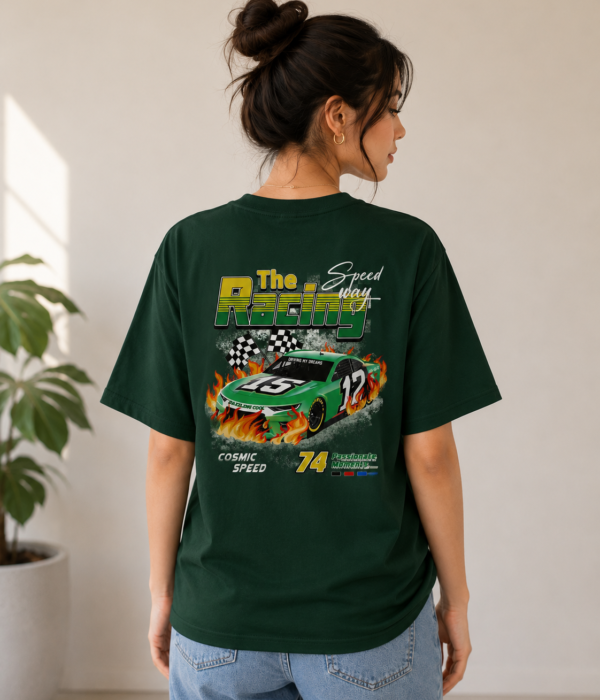 Racing Car Graphic Oversized T-Shirt | Premium Cotton Unisex Tee