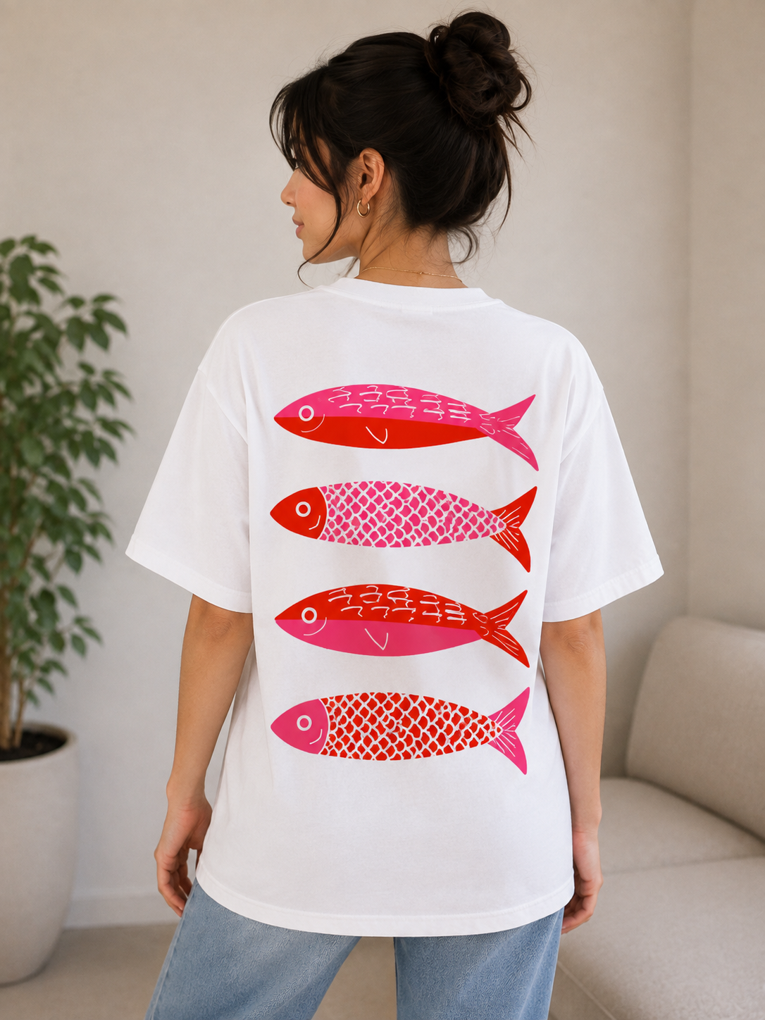 Fish Graphic T-Shirt | Premium Cotton Oversized Unisex Tee