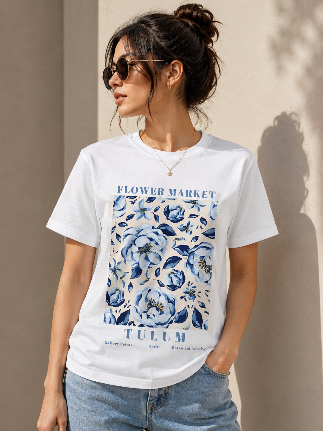 Floral Graphic Regular Fit T-Shirt for Women
