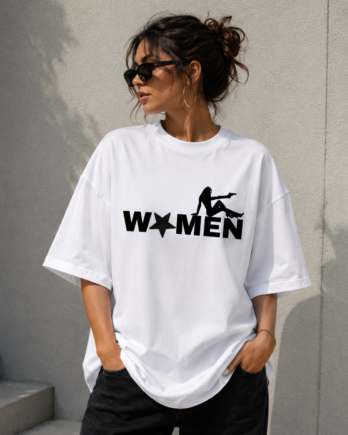 Women Graphic Oversized T-Shirt | Mom I Am A Rich Man Cotton Tee