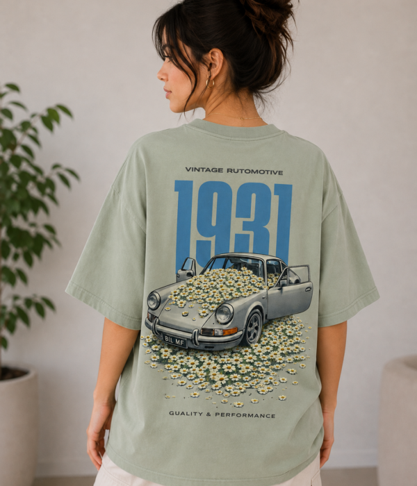 Car Graphic Oversized T-Shirt | Vintage Car Premium Cotton Unisex Tee