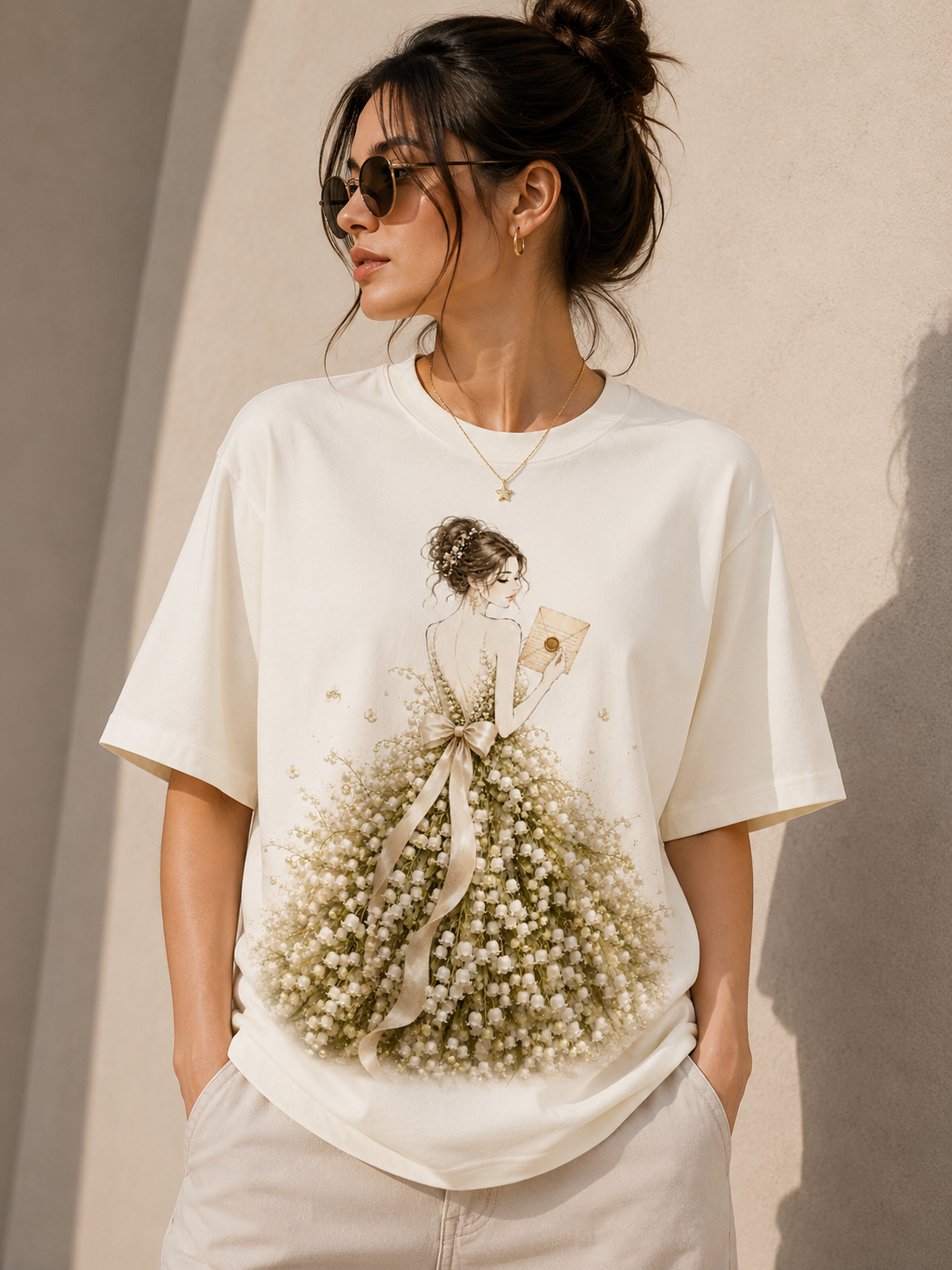 Floral  Oversized T-Shirt for Women
