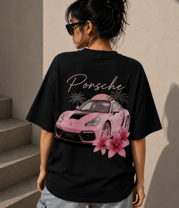 Oversized Graphic T Shirt for Women Pink Aesthetic Printed Cotton Tee